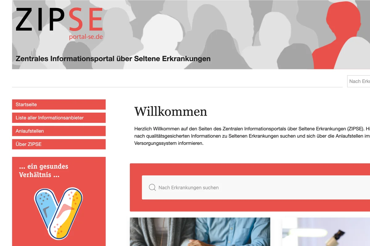ZIPSE · Zentrales Informationsportal über Seltene Erkrankungen