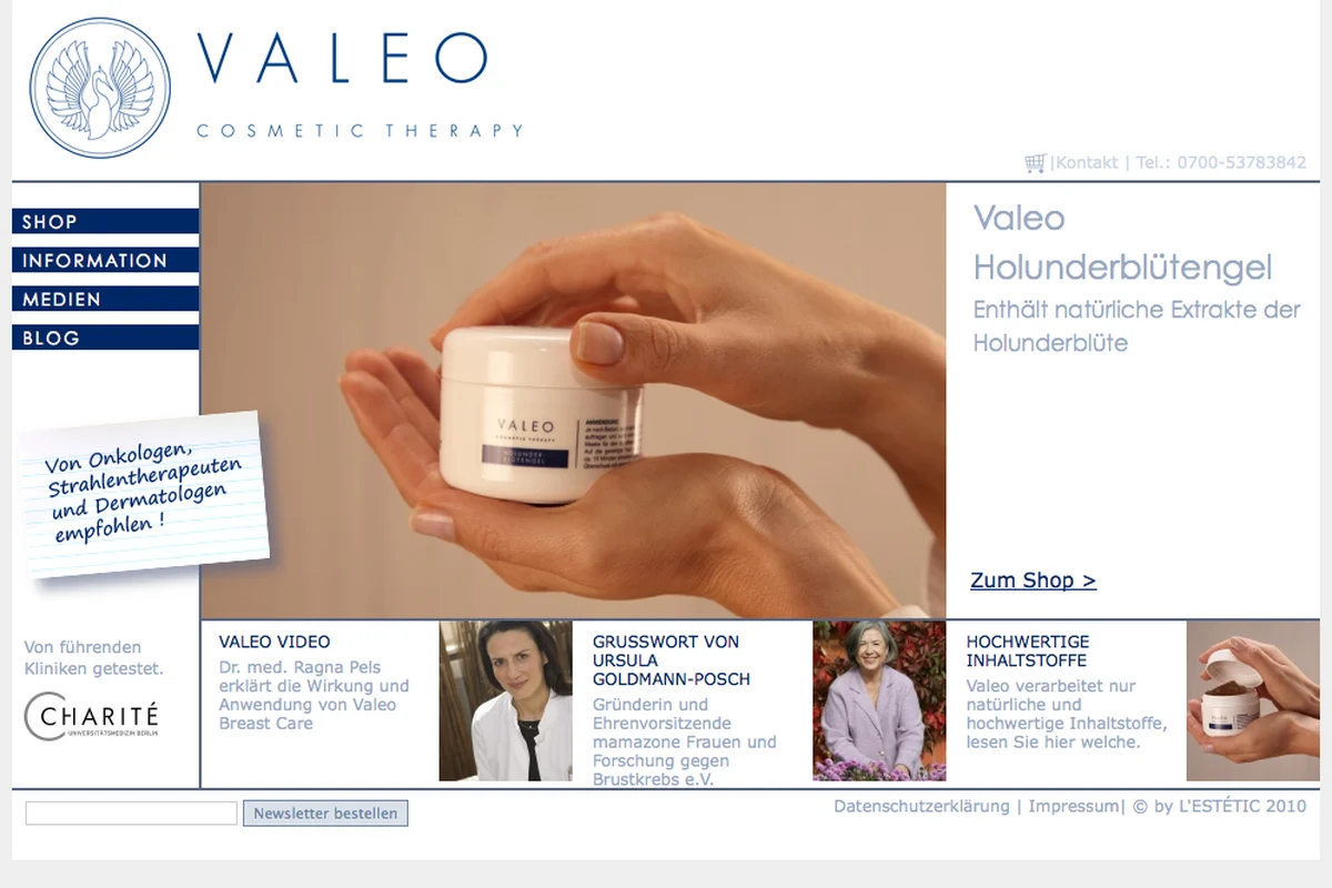 Valeo Cosmetic Therapy · Online-Shop