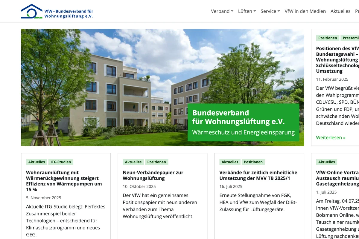 Bundesverband für Wohnungslüftung e. V. (VfW)